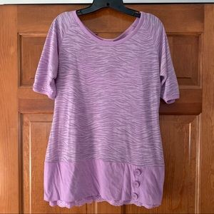 Light Purple Print Top w/ Cami